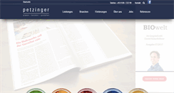 Desktop Screenshot of petzinger.org